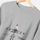 Men's festive Boeing 747 organic cotton crew neck sweater
