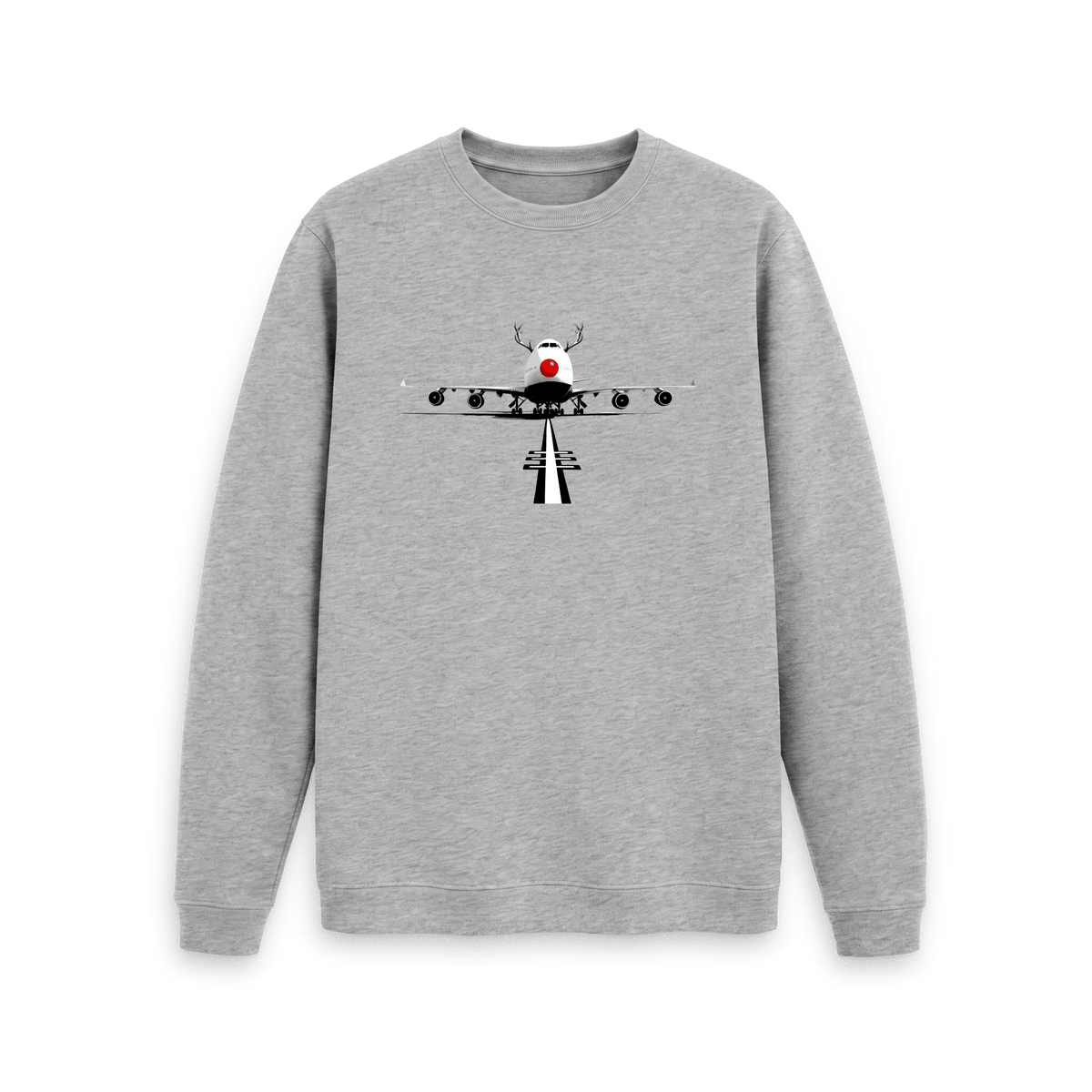 Light Heather Printed Sweater Front