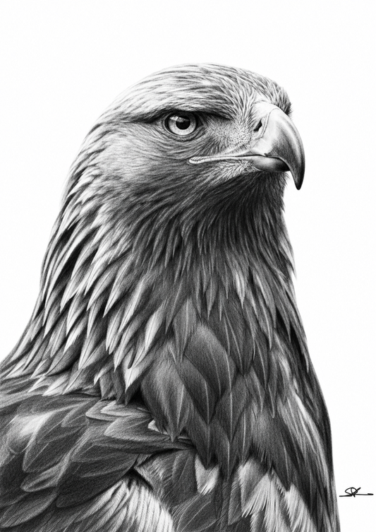 Eagle Portrait Fine Art Print — A4 portrait artwork