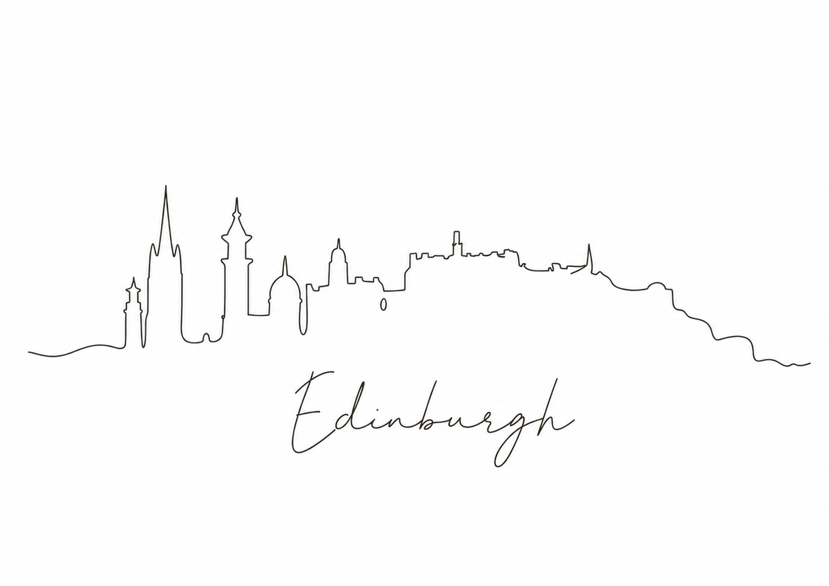 Edinburgh Skyline Print – A4 artwork