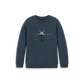 Navy Blue Printed Kids Jumper Front