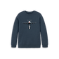 Navy Blue Printed Kids Jumper Front