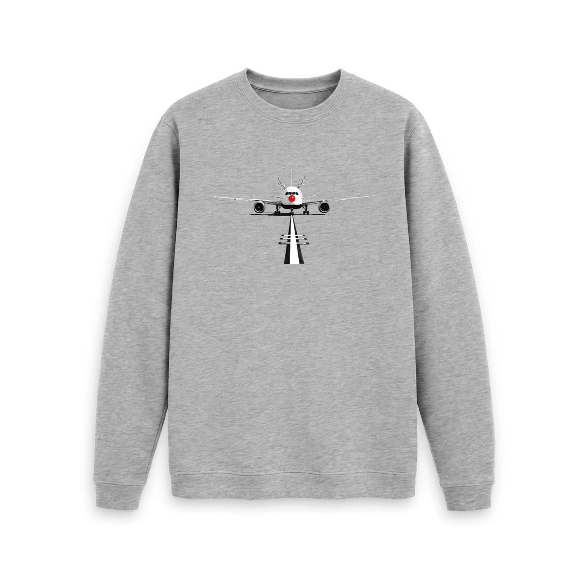 Light Heather Printed Sweater Front