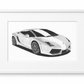 Lamborghini Gallardo in white frame with white mount