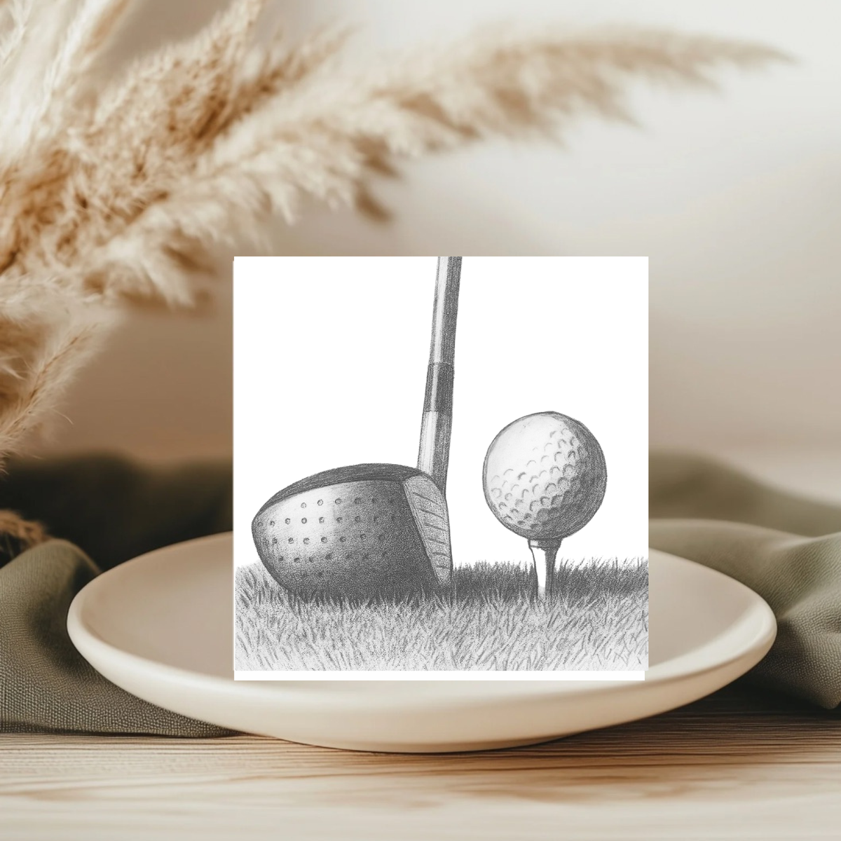 Golfing greeting card