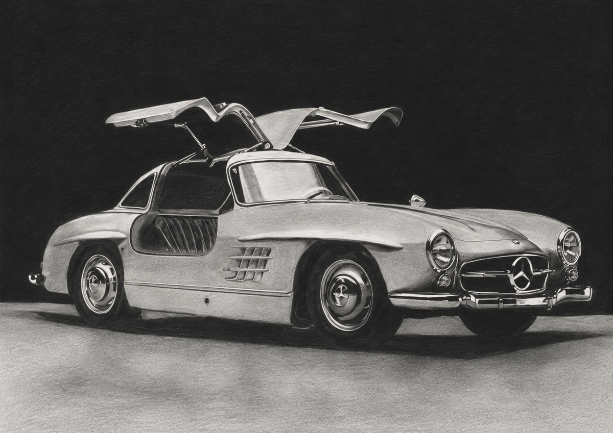 Mercedes Gullwing artwork only