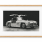 Mercedes Gullwing in oak frame with white mount