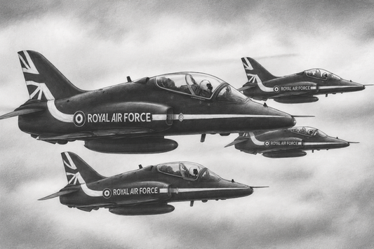 Hand-Drawn Red Arrows Print — unframed artwork