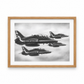Hand-Drawn Red Arrows Print in oak frame