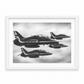 Hand-Drawn Red Arrows Print in white frame