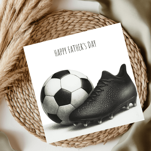 Happy Father’s Day Football Hand-Drawn Greeting Card | Sporty & Fun Art