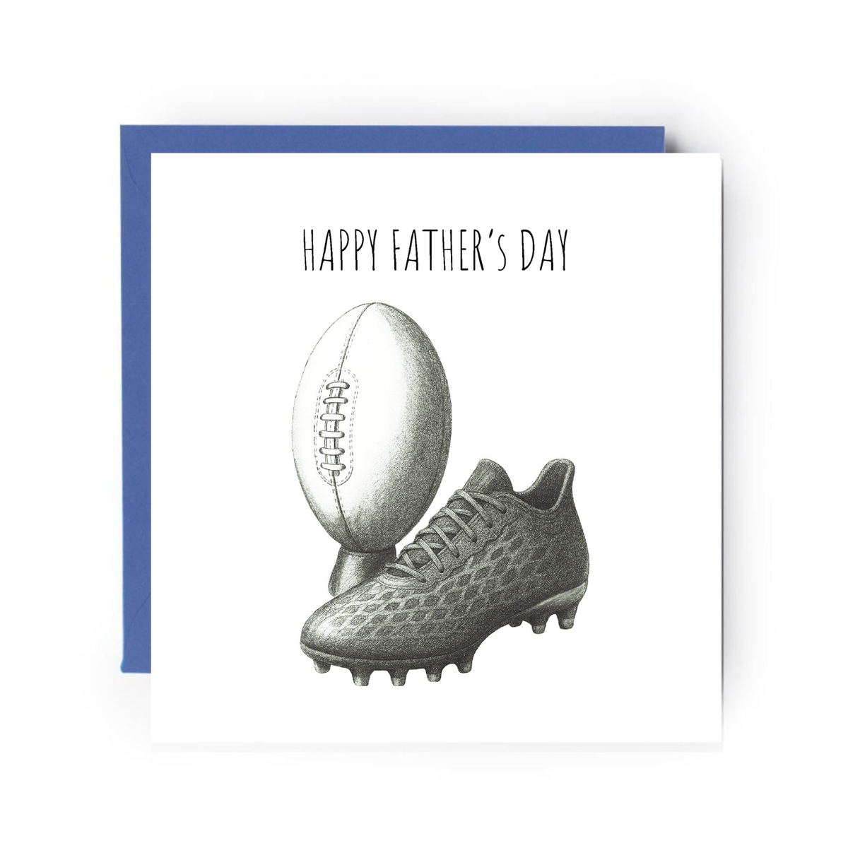 Happy Father’s Day Rugby Greeting Card | Sporty & Fun Art