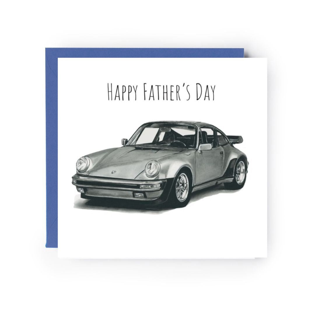 German Sports Car Happy Father’s Day Card