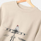 Men's Crew Neck Festive 747 Aircraft Sweater Certified Organic Cotton