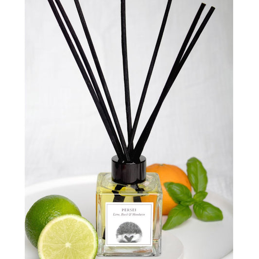 Persei the Hedgehog Lime Basil and Mandarin Luxury Reed Diffuser