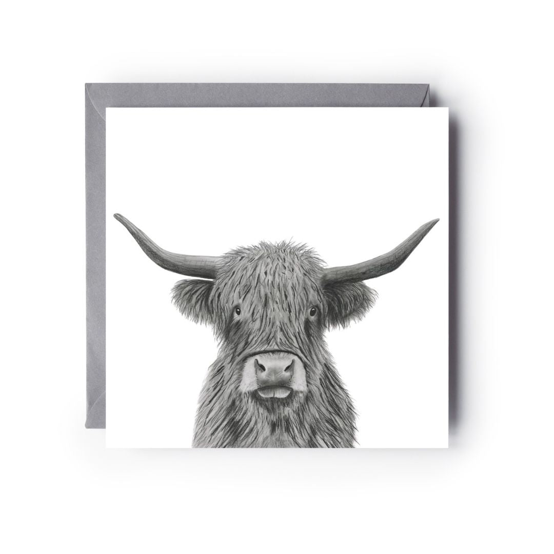 Corvus the Highland Cow Greeting Card
