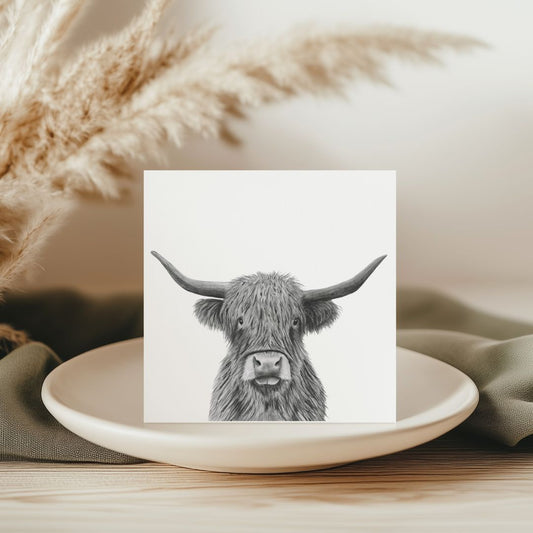 Corvus the Highland Cow Greeting Card