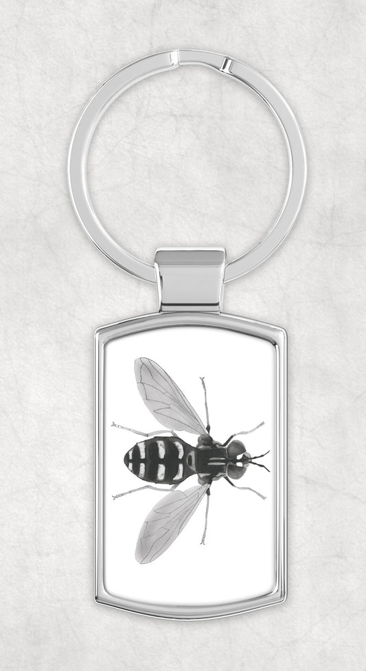 Hover fly Metal Rectangular Keyring