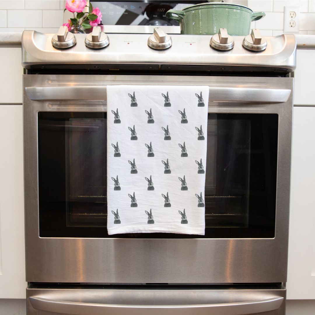 Bunny Premium Patterned Tea Towel From Libra Fine Arts 