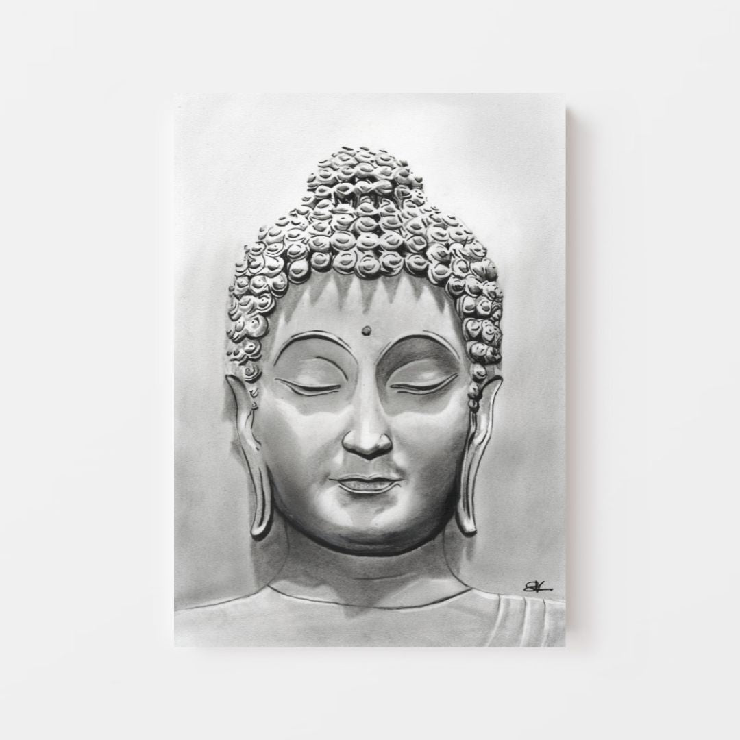 Buddha Fine Art Print - Wall Decor - Hand Drawn