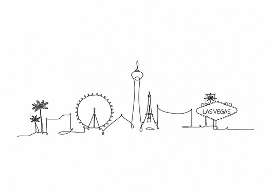 Las Vegas Skyline Print – A4 artwork
