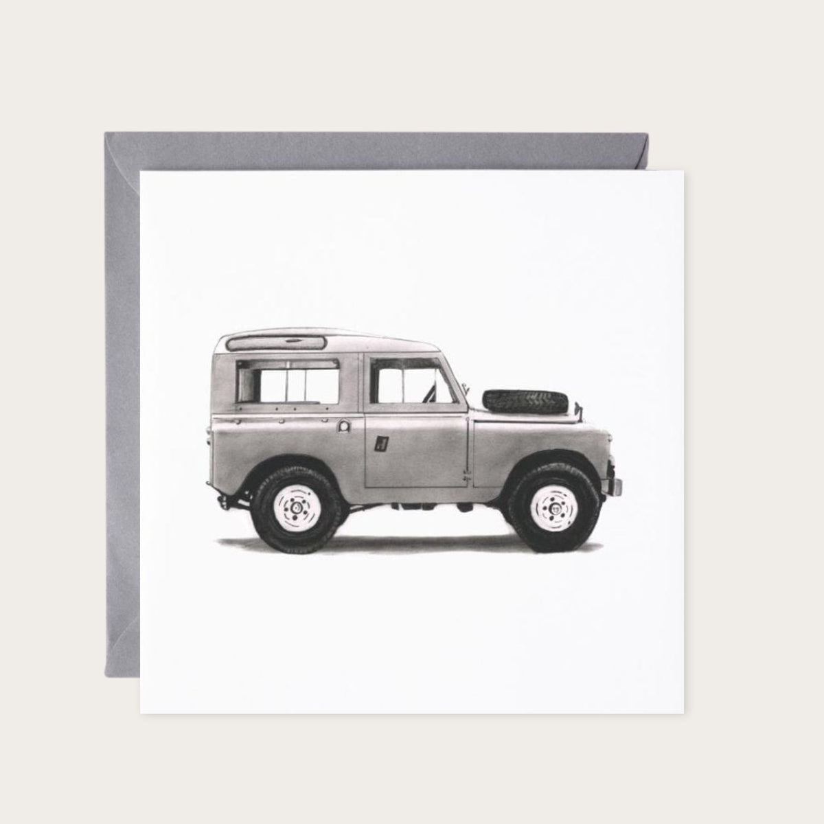 Land Rover Greeting Card — card with grey envelope