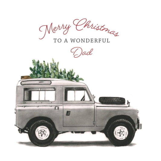 Land Rover Dad Christmas Card — card front