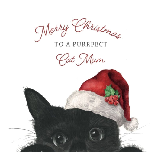 Merry Christmas to a Purrfect Cat Mum Christmas Card — card front
