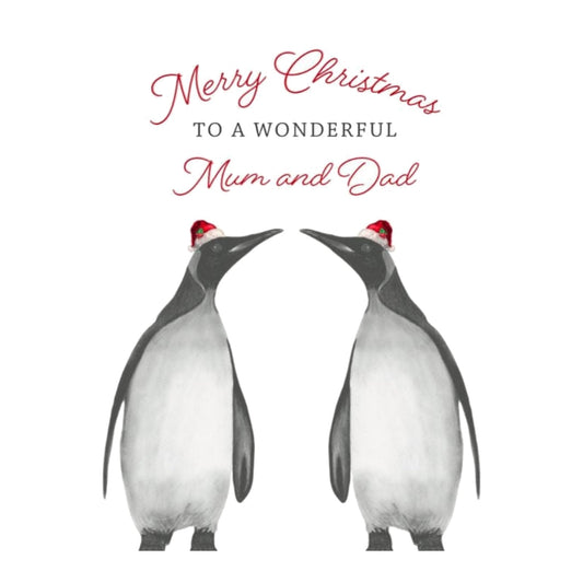 Merry Christmas Mum and Dad Greeting Card — card front