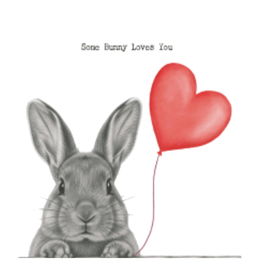Some Bunny Loves You – Cute Bunny Love Card — card front