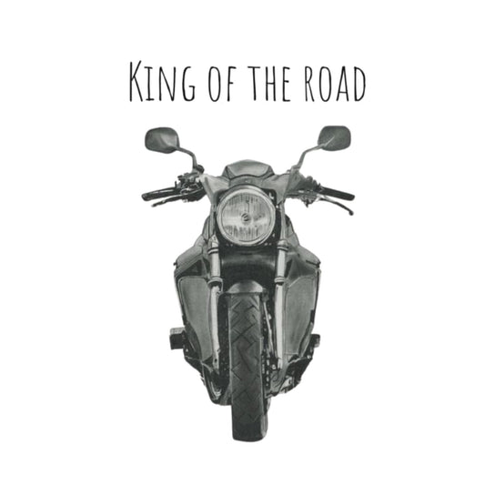 King of the Road Motorbike Greeting Card — card front