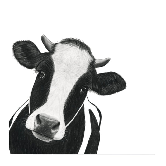 Major the Cow Greeting Card — card front