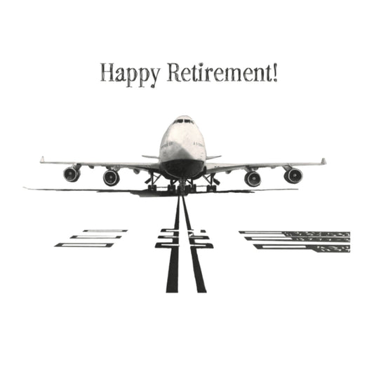 Boeing 747-400 Happy Retirement Card — card front