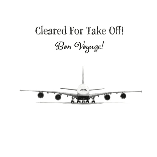Airbus A380 Bon Voyage Greeting Card — card front