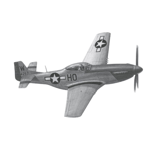 North American P-51 Mustang Aircraft Greeting Card — card front