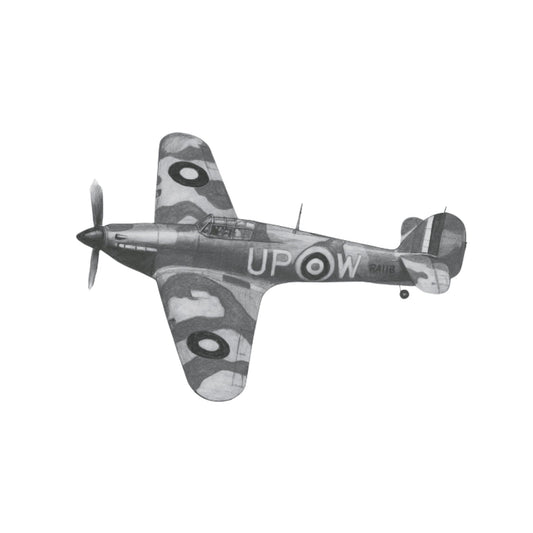 Hawker Hurricane R4118 Aircraft Greeting Card — card front
