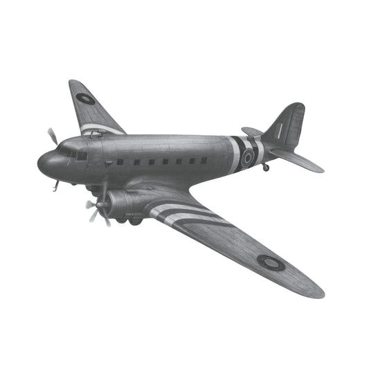 Douglas C-47 Dakota Aircraft Greeting Card — card front