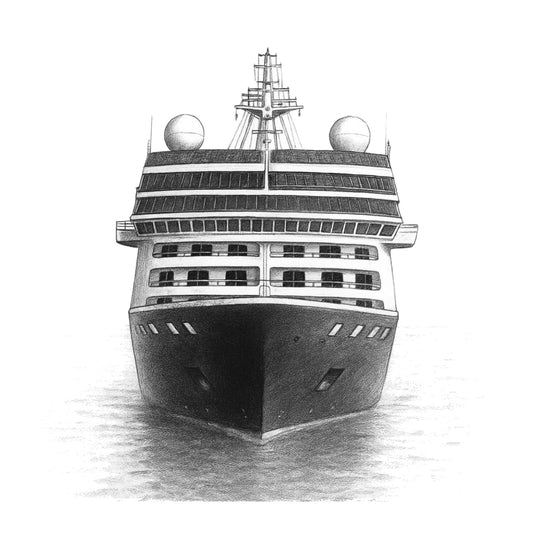 Cruise Ship Greeting Card — card front