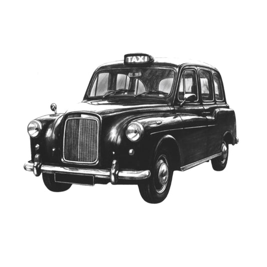 London Taxi Greeting Card — card front
