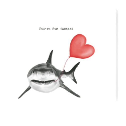 You’re Fin Tastic Shark Love Card | Valentine’s Card — card front