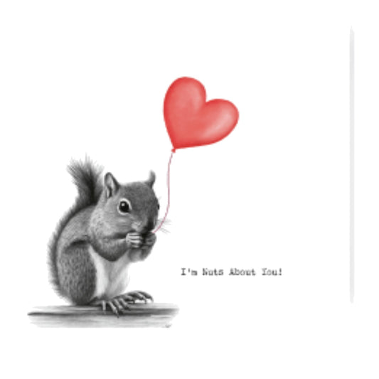 I’m Nuts About You Squirrel Love Card | Valentine’s Card — card front