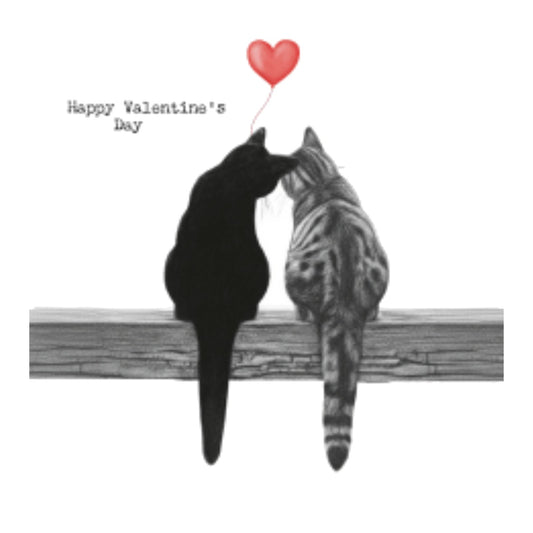 Valentine’s Day Cats Card – Cute Cat Love Card — card front