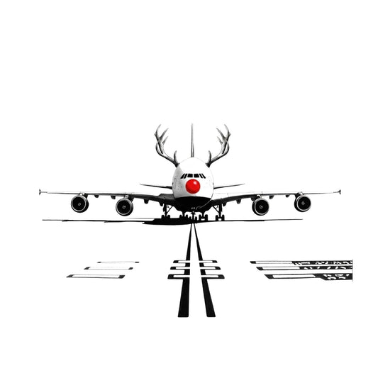 Airbus A380 Red Noses Christmas Card — card front