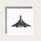 Concorde Final Approach Aviation Greeting Card — card with grey envelope