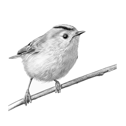 Goldcrest Bird Greeting Card — card front