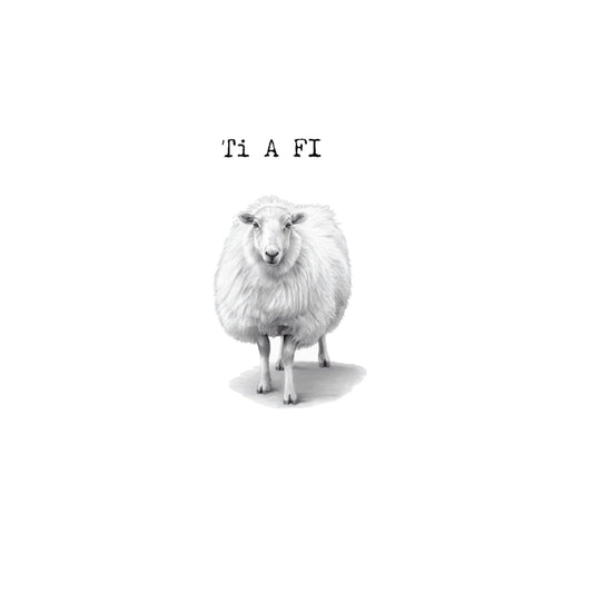 Ti A Fi Welsh Sheep Greeting Card — card front