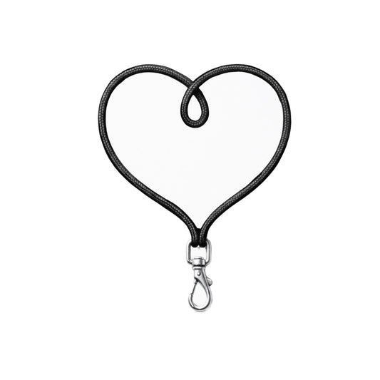 Dog Lead Heart Greeting Card — card front