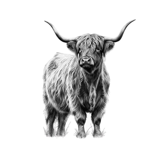 Alcor the Highland Coo — card front