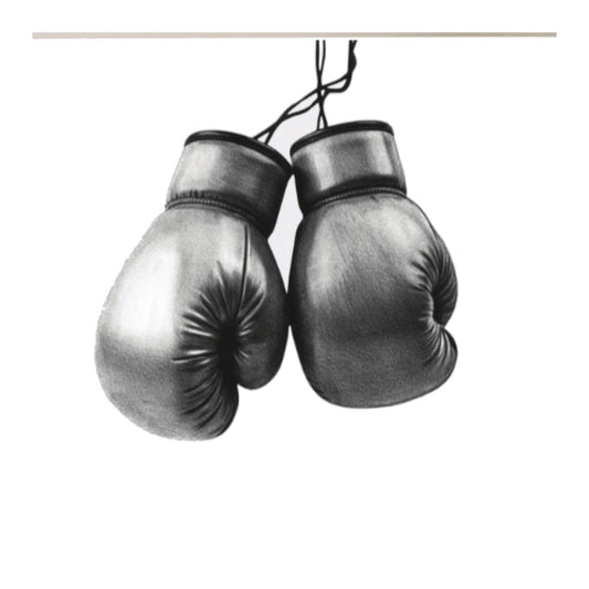 Boxing Gloves – Hand-Drawn Greeting Card | Sport & Fitness Art — card front