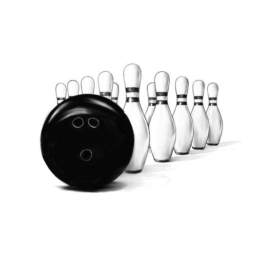 Bowling Greeting Card — card front